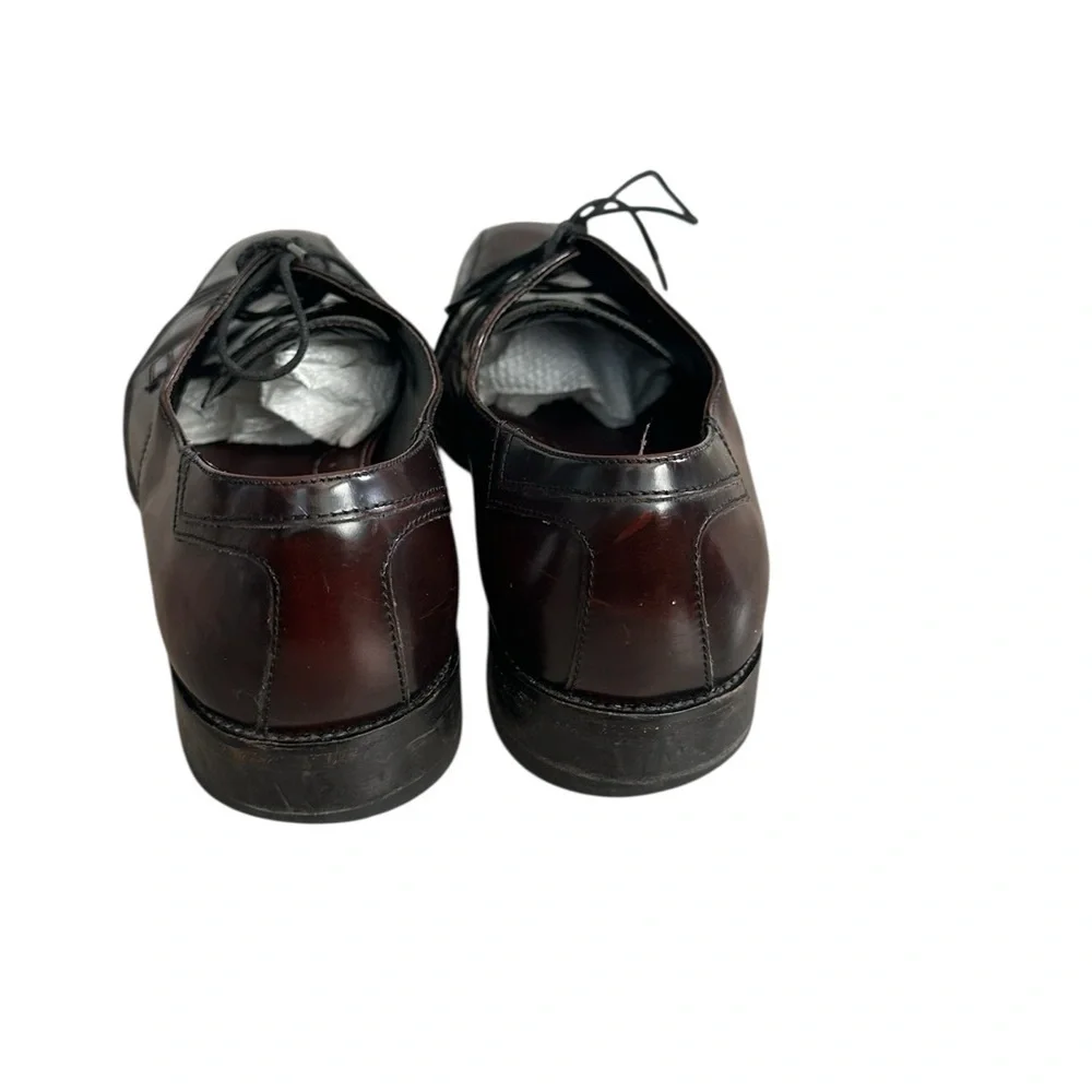 Johnston and Murphy Dress Shoes Burgundy leather tie Oxford Sz 9